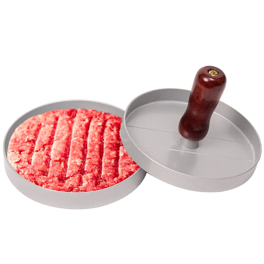 Multi-Functional Burger Press for Home - Non-stick Cast Aluminum Patty Maker for Beef, Chicken, Veggie Burgers